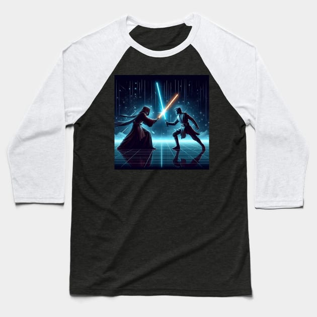 Space Battle Baseball T-Shirt by Theme Fusion